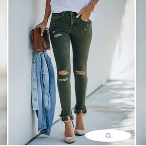 Vici- Vervet Olive Jeans